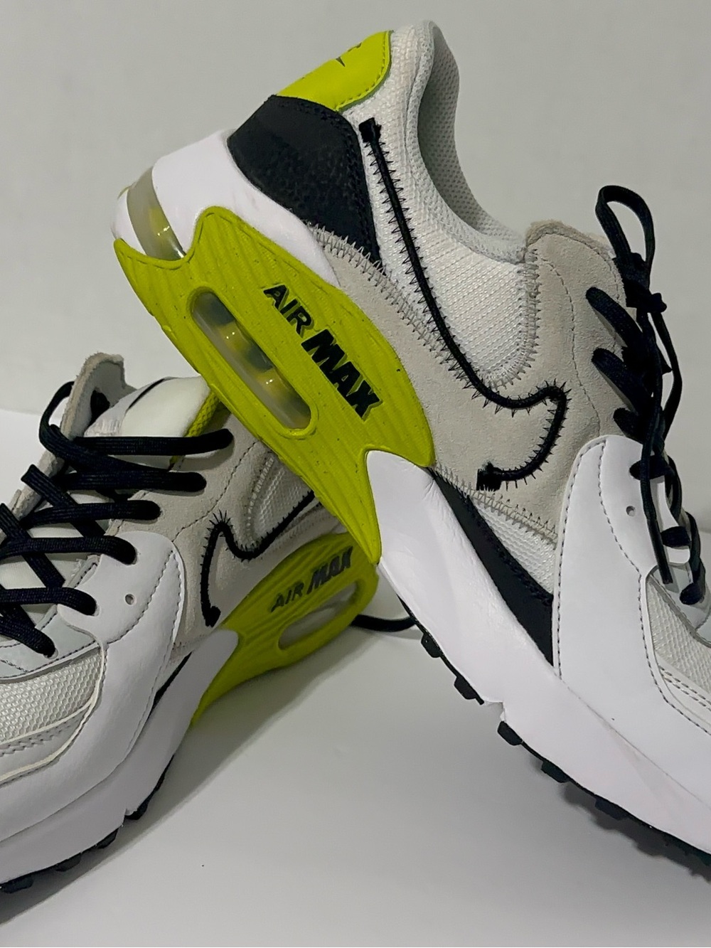 Nike Men’s Air Max Sneakers - White, Gray & Volt